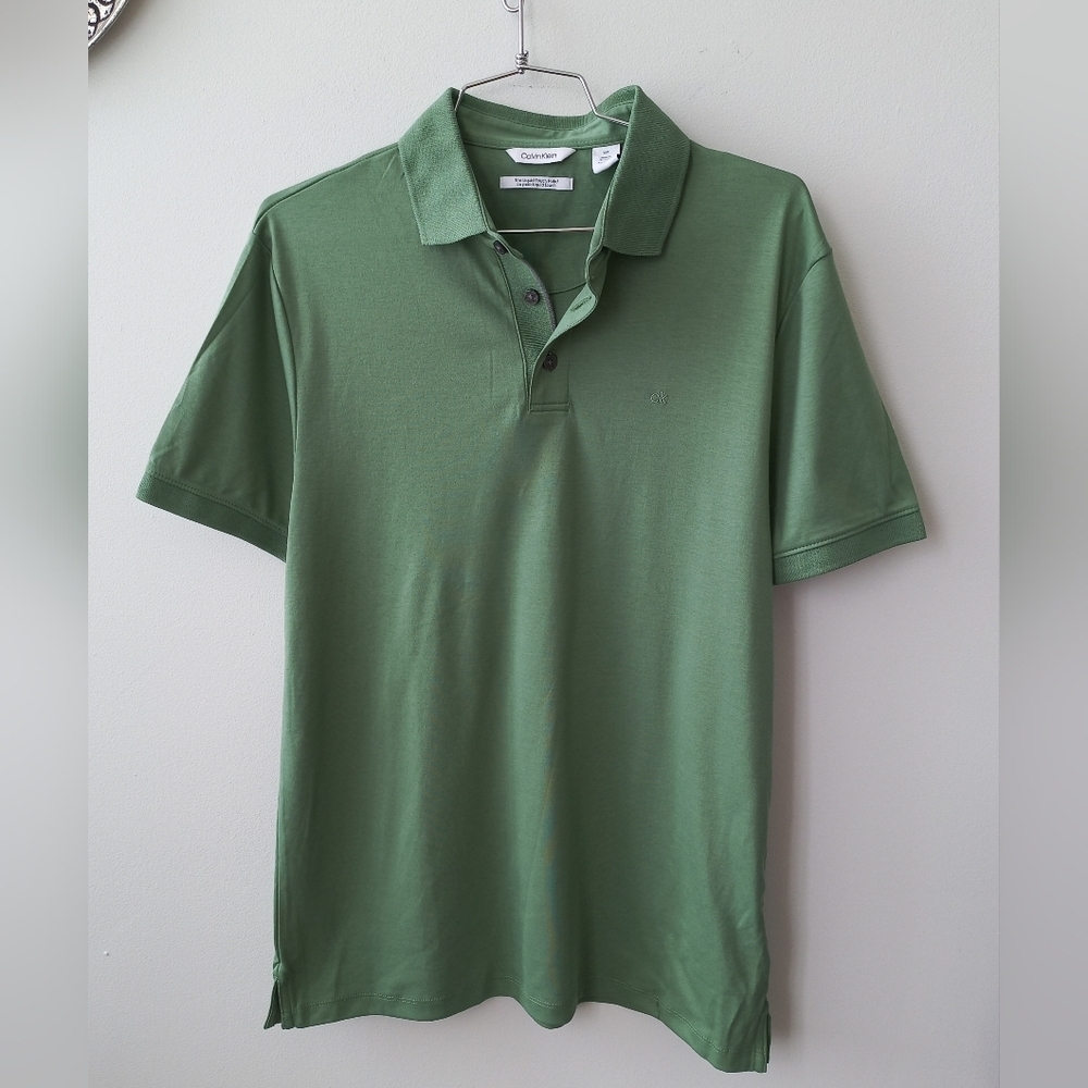 Calvin Klein Men's Green Polo Shirt Size S US